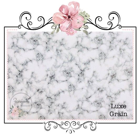 SALE Calacutta Marble ~ White Grey Black Vein Luxe Grain Ethical Vegan Faux Leather