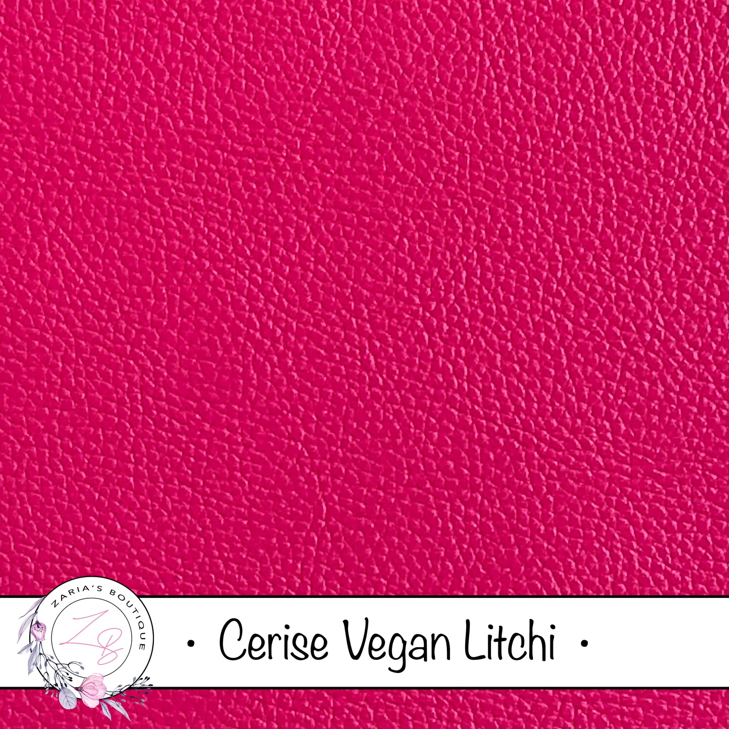 Cerise Pink Faux Leather • Vegan Pebble Grain
