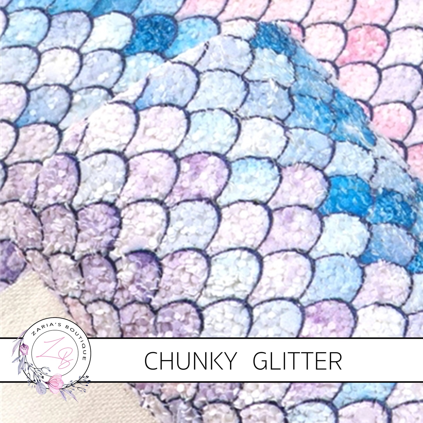 Mermaid Scales Chunky Glitter ~ Pink Purple Blue ~ 1.11mm