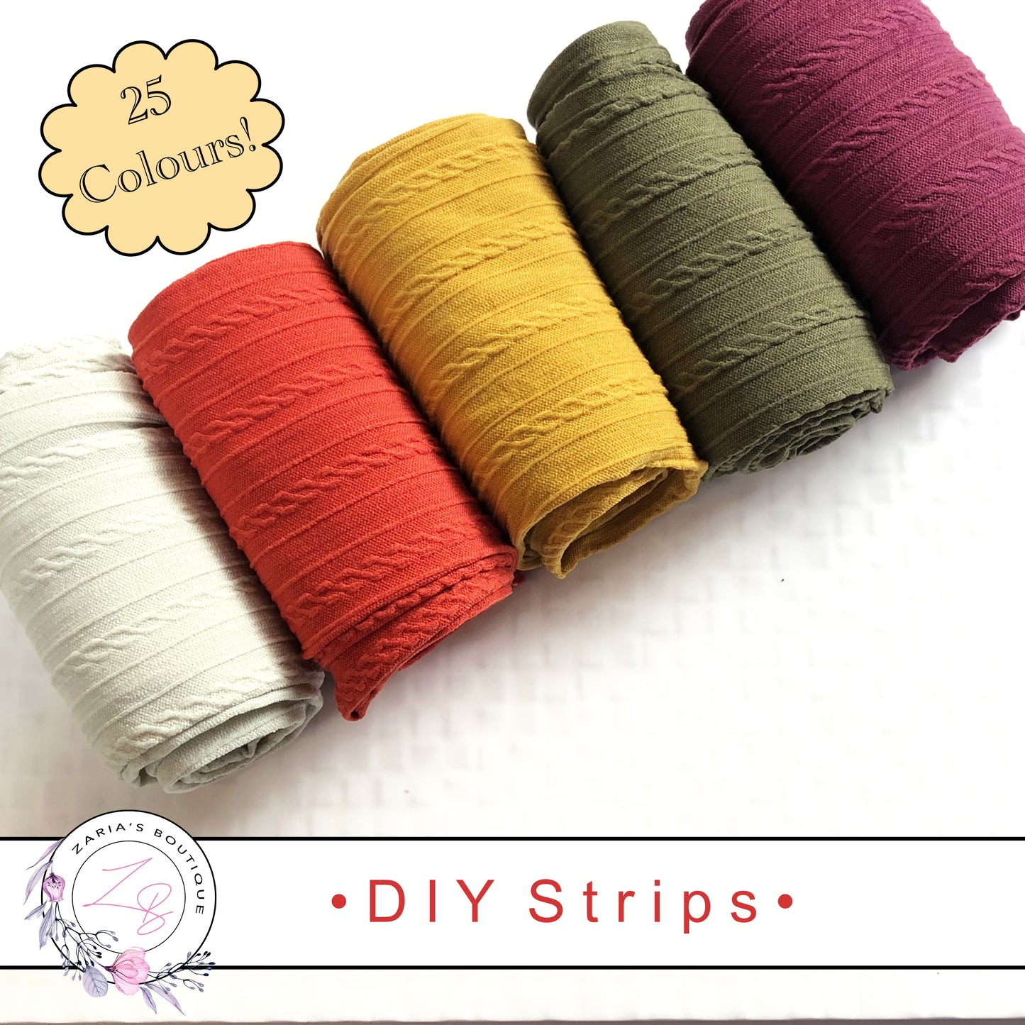 ⋅ DIY Cable Knit Strips ⋅ Autumn Mix