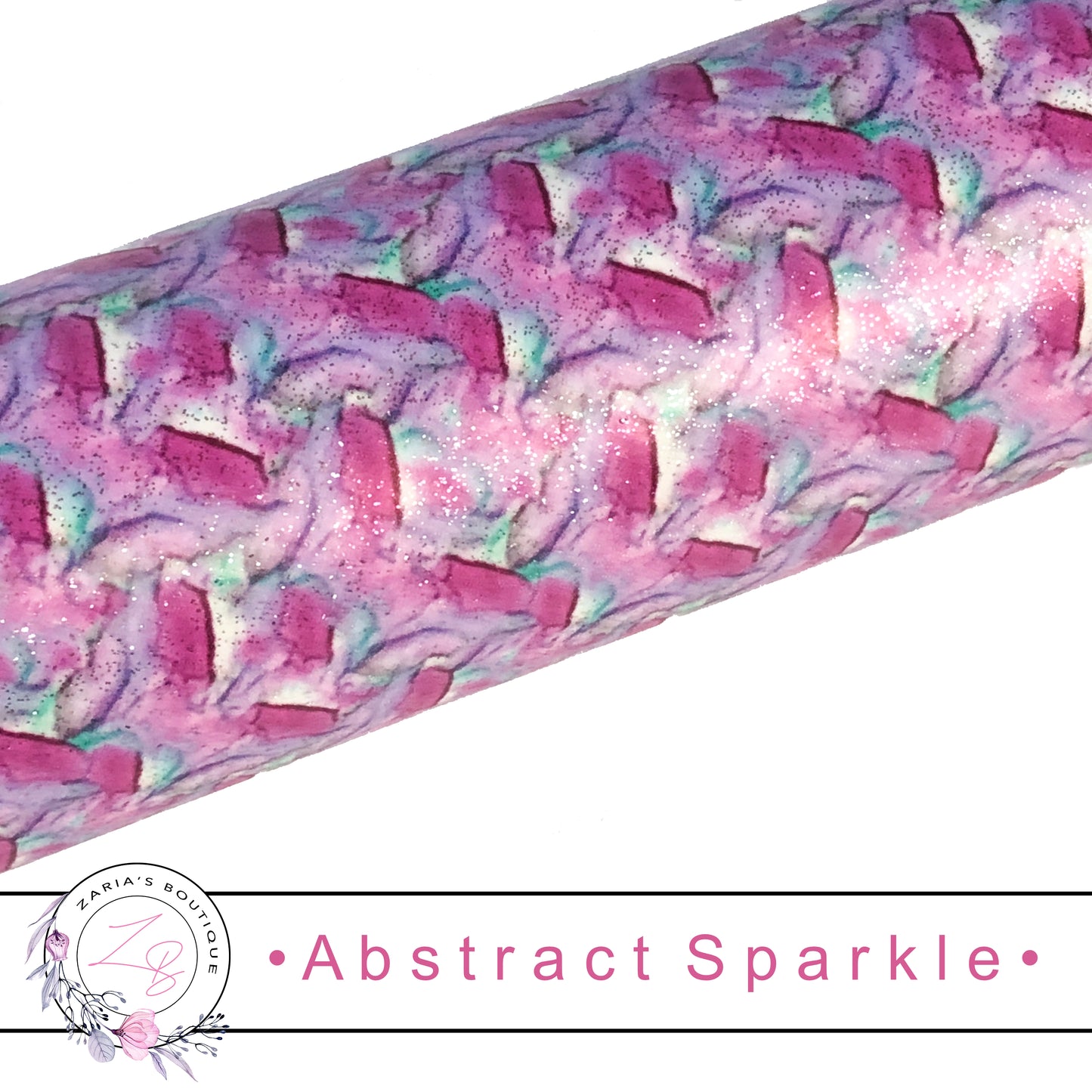 ⋅ Abstract Sparkle ⋅ Smooth Glossy Glitter Vegan Faux Leather