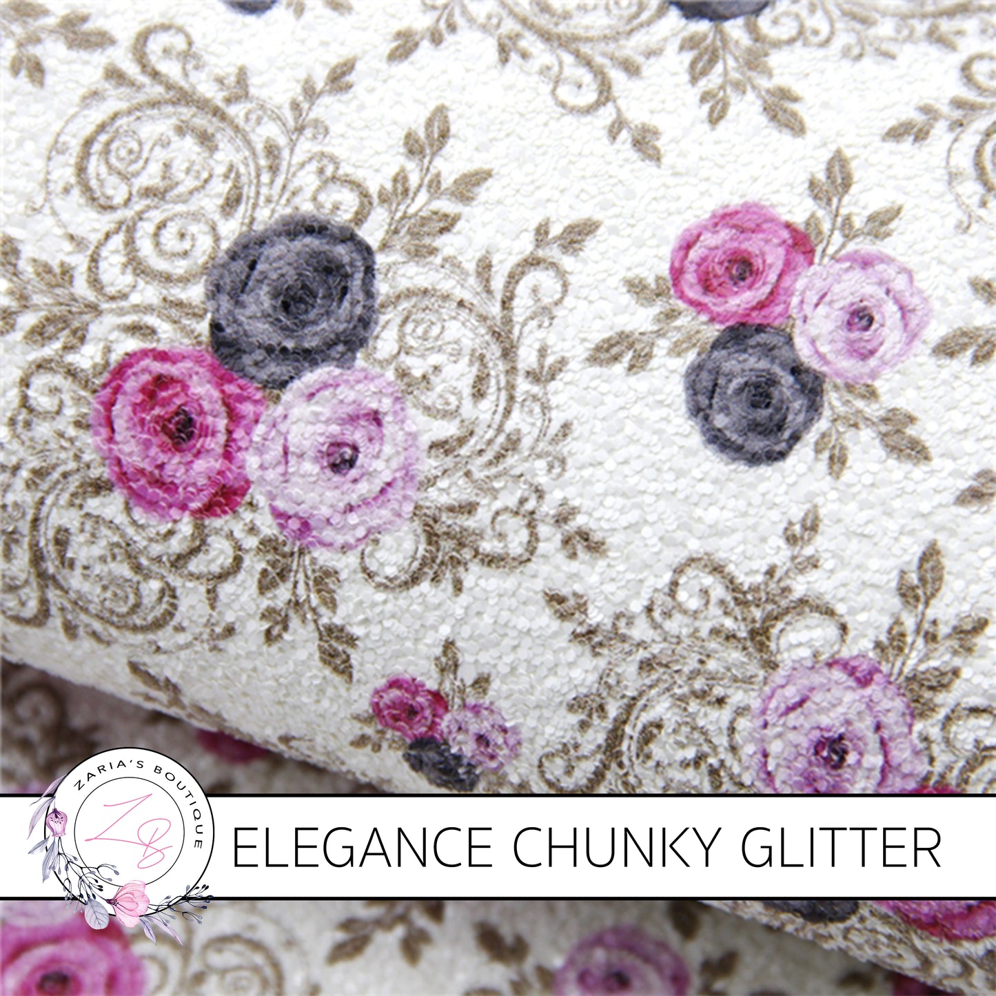 ⋅ Elegance ⋅ Floral Chunky Glitter ⋅ 1.15mm