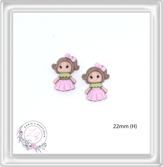 ⋅ Little Maids ⋅ Flatback Resin Bow Embellishments ⋅ 2 pieces
