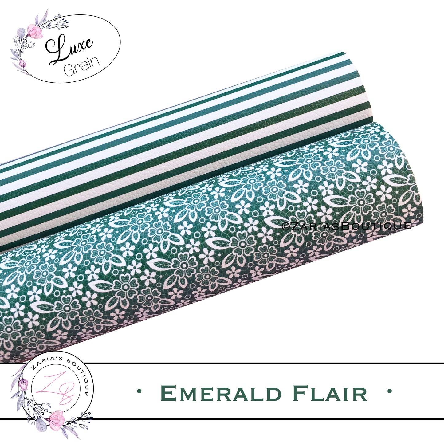 ⋅ Emerald Flair ⋅ Custom Vegan Faux Leather ⋅
