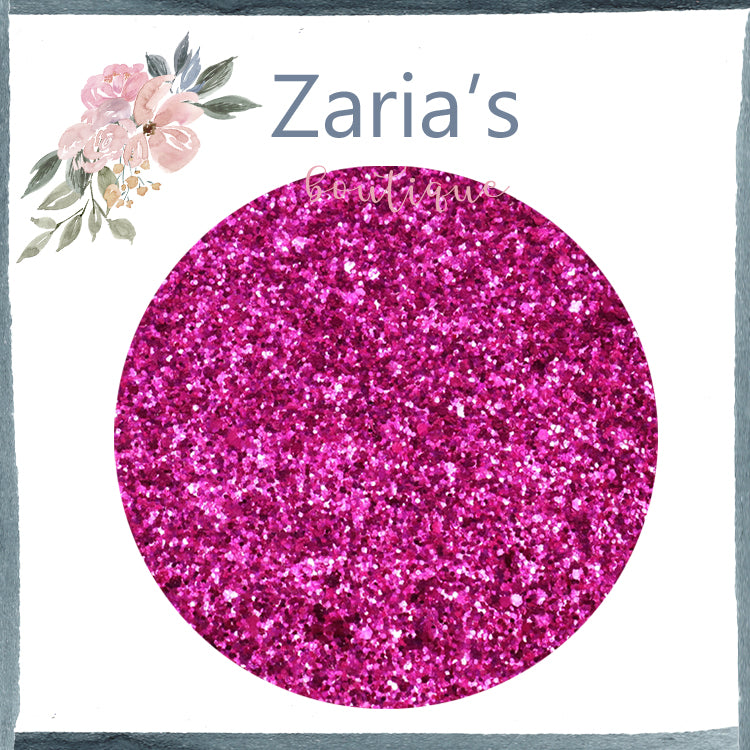 Fantasy ~ Hot Pink ~ Medium Glitter Faux Leather Fabric Sheets