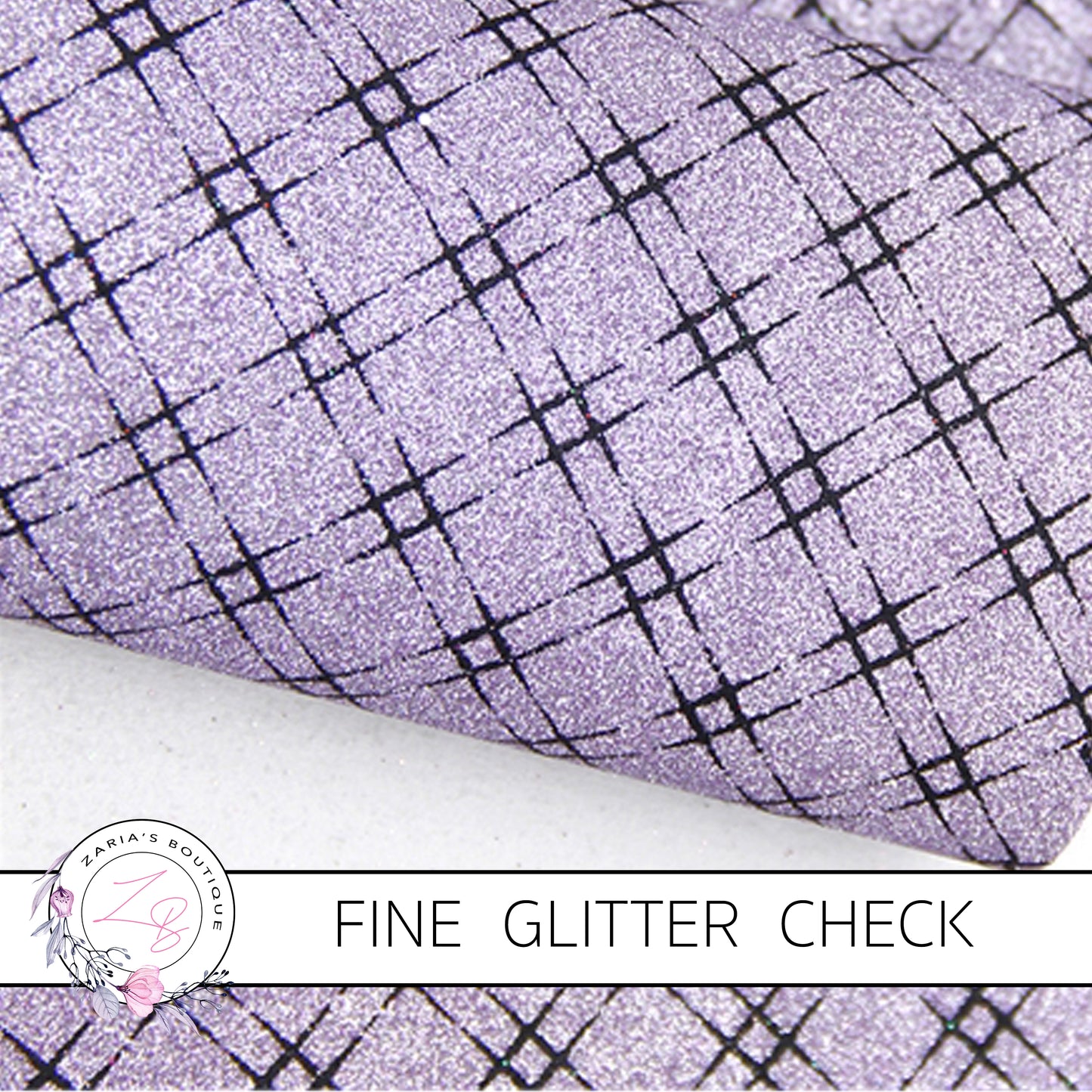Purple ~ Fine Glitter Check ~ 0.63mm