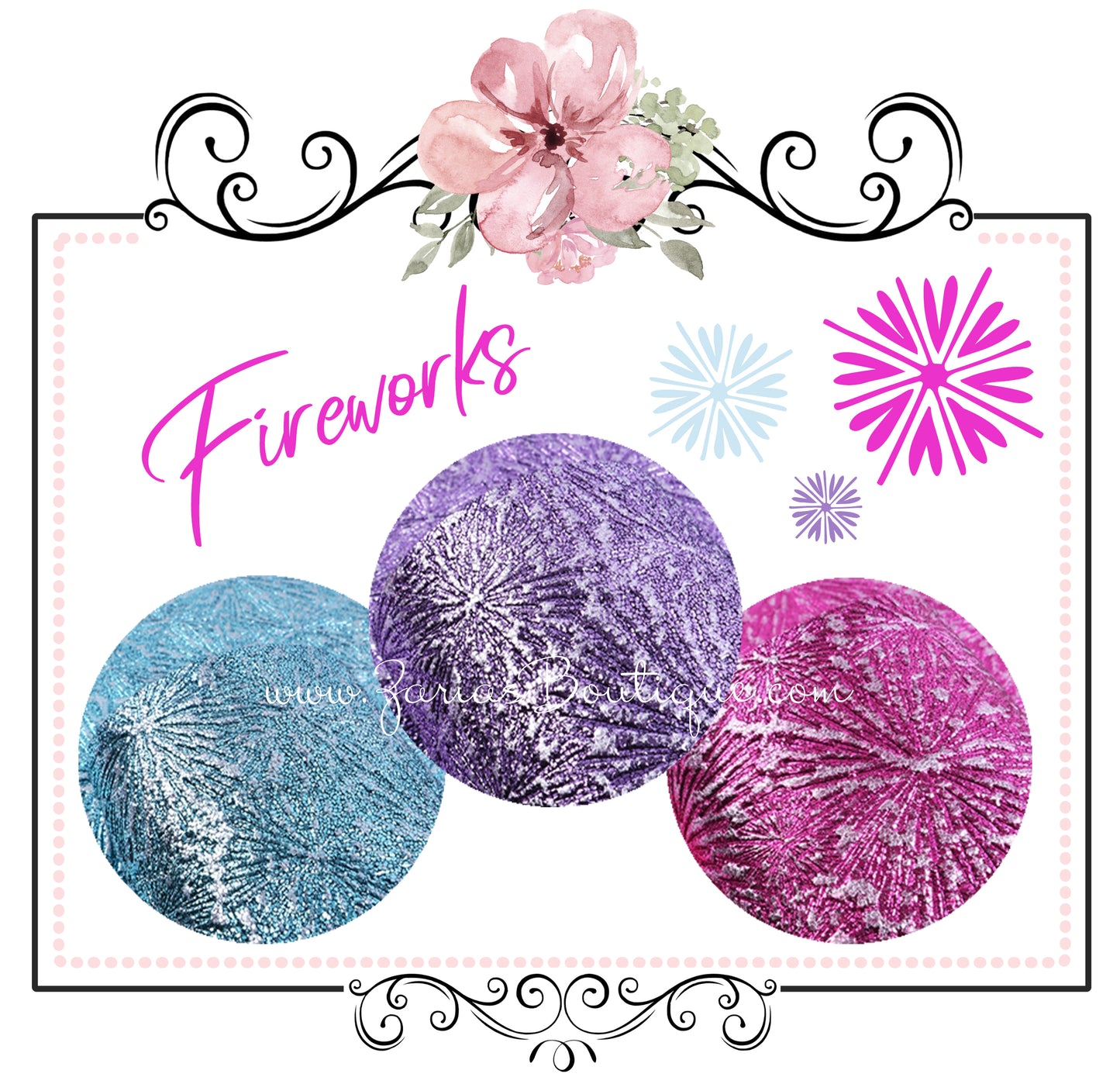 Fireworks! ~ Textured Metallic Faux Leather ~ Pink Purple Blue Leatherette Sheets
