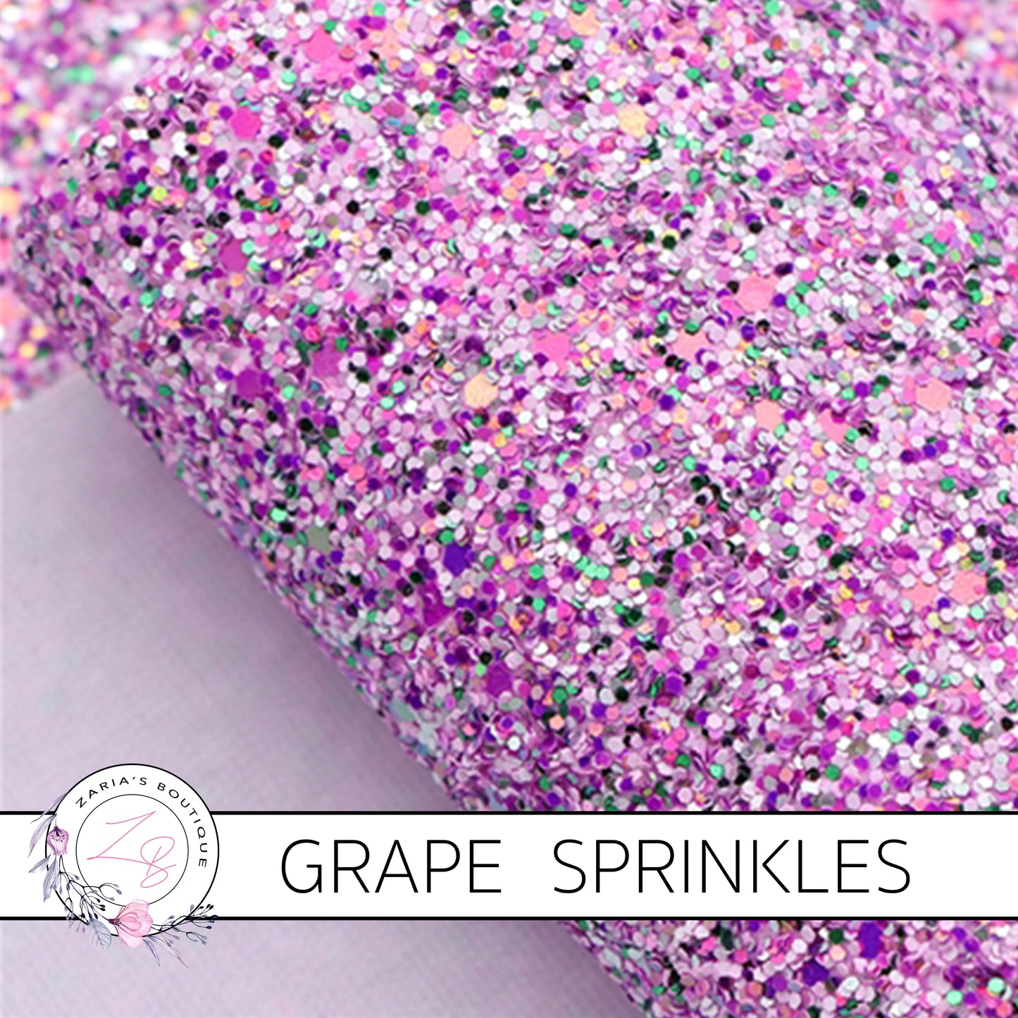 Grape Sprinkles Chunky Glitter ~ 1.5mm