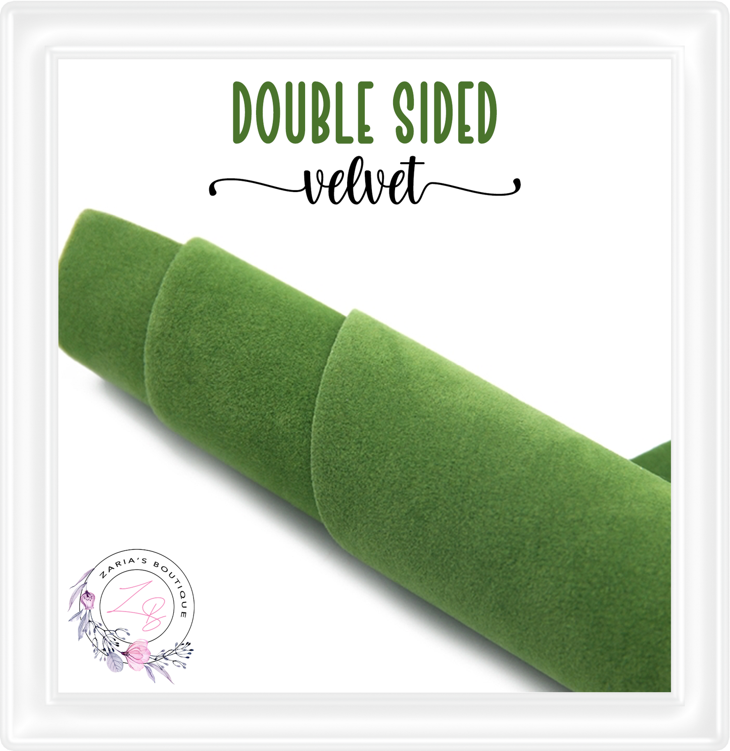 ⋅ Double-Sided Velvet ⋅ FERN GREEN ⋅ 0.88mm ⋅