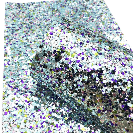 CHUNKY GLITTER ~ Green Aqua Black Silver Purple Sprinkle