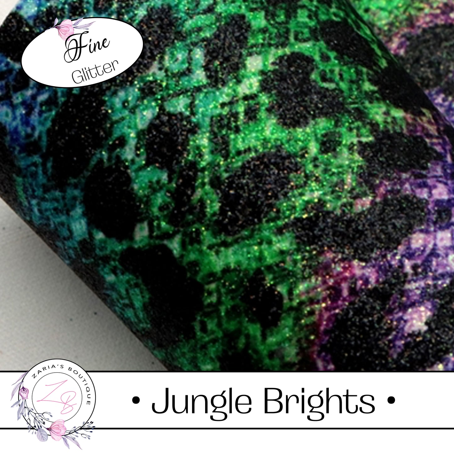 Jungle Brights • Fine Glitter Bow & Earring Leatherette
