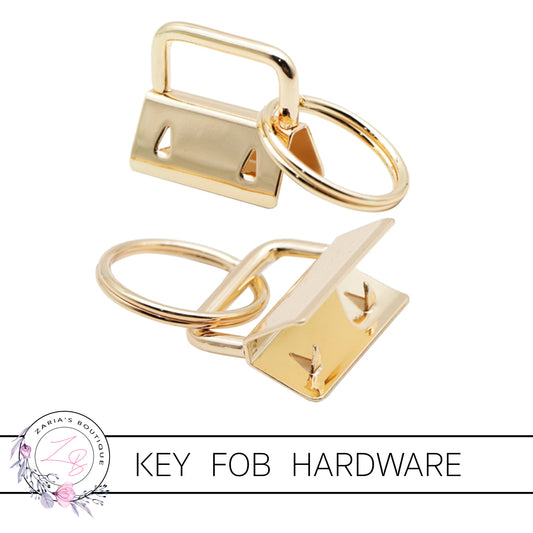 Key Fob Keyring Clip Hardware ~ Gold 25mm ~ 5 pieces