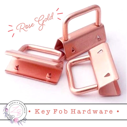 Key Fob Keyring Clip Hardware ~ Rose Gold 25mm ~ 5, 10 or 20 pieces