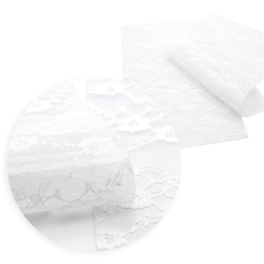 ⋅ TRANSPARENT White Lace PVC Bow Craft Fabric