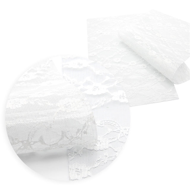 Transparent White Lace PVC Bow Craft Fabric