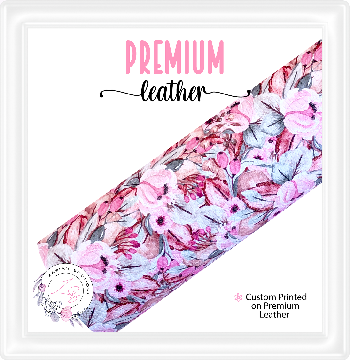 ⋅ Laura ⋅ Custom Floral Premium Vegan Faux Leather ⋅