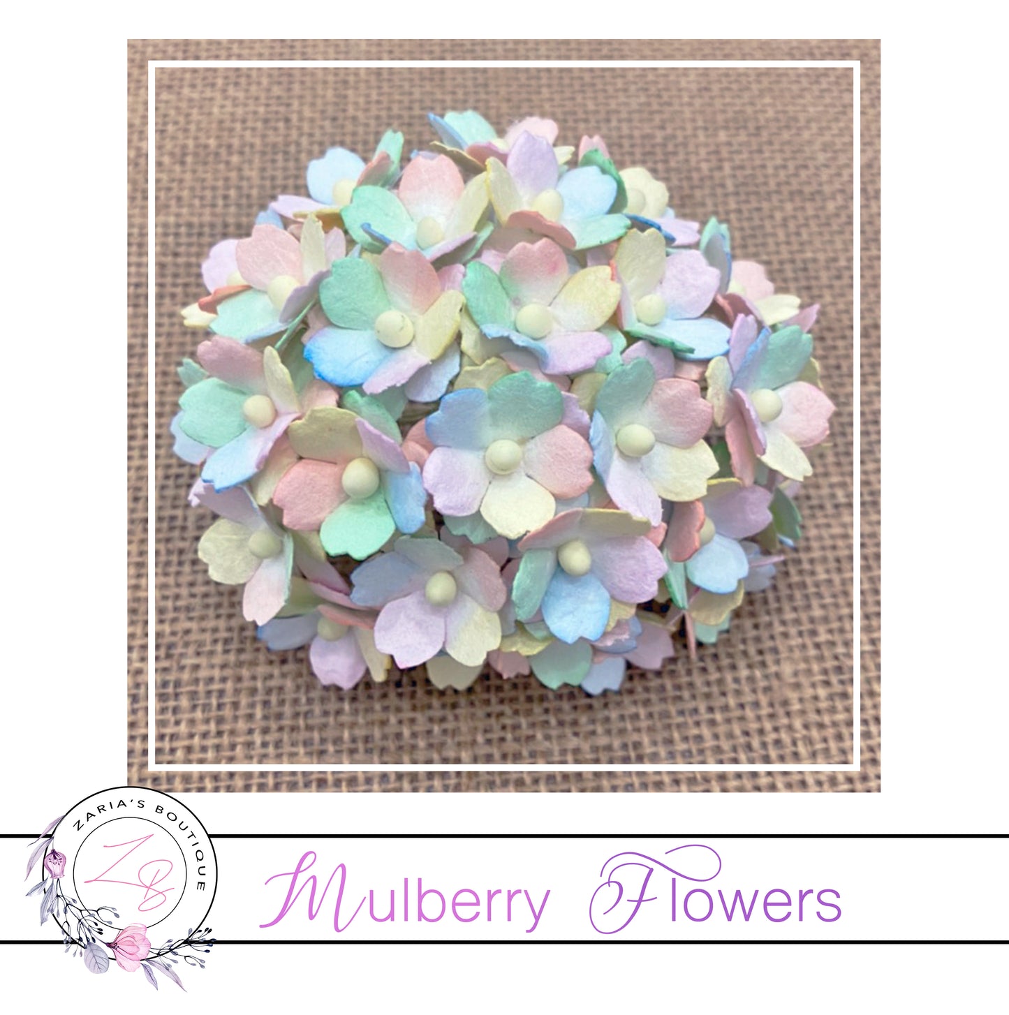 Mulberry Flowers ~ Sweetheart Blossom ~ Rainbow Pastels ~ 15mm