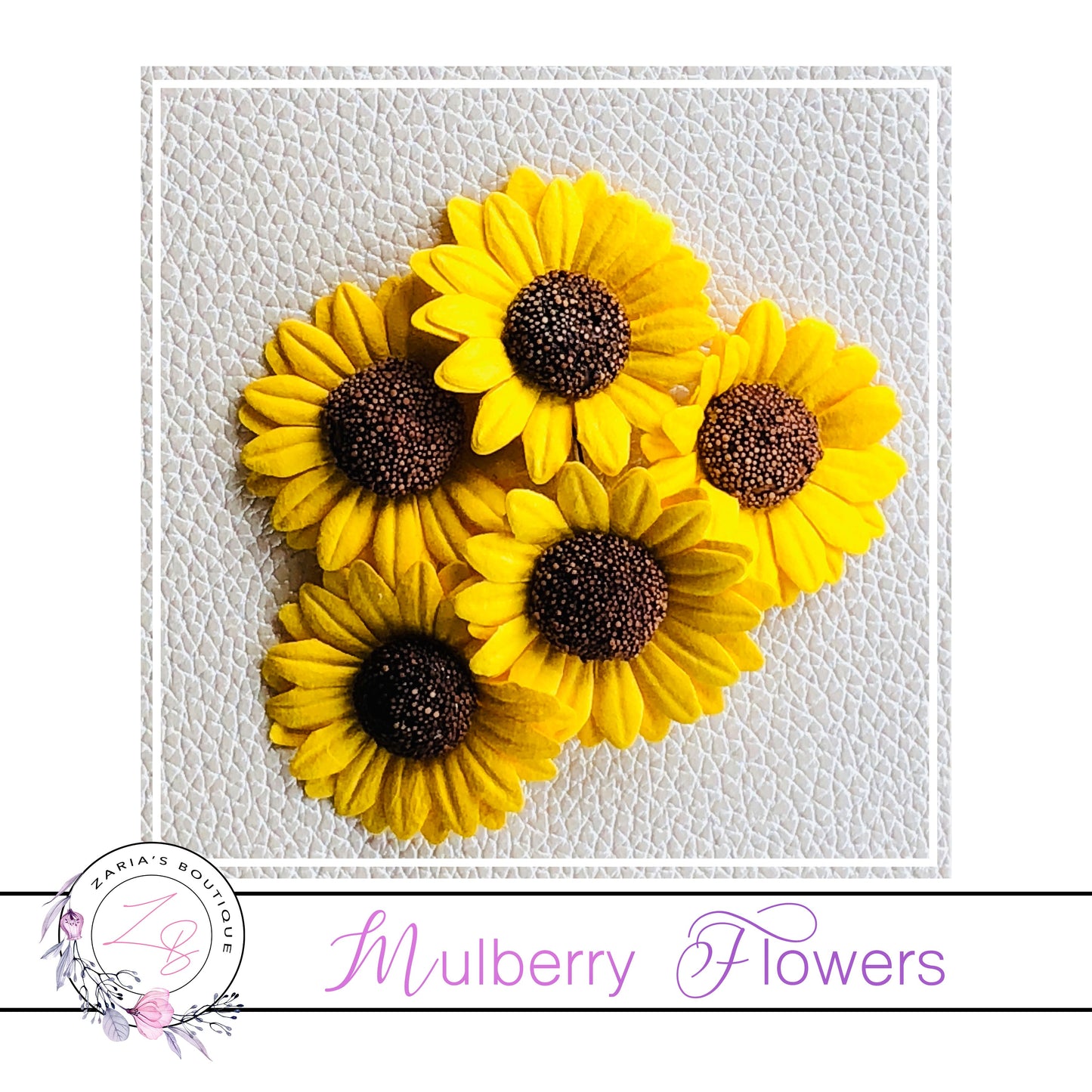 ⋅ Sunflower Embellishments ⋅ Transparent Gold Glitter or Yellow Resin Flowers ⋅