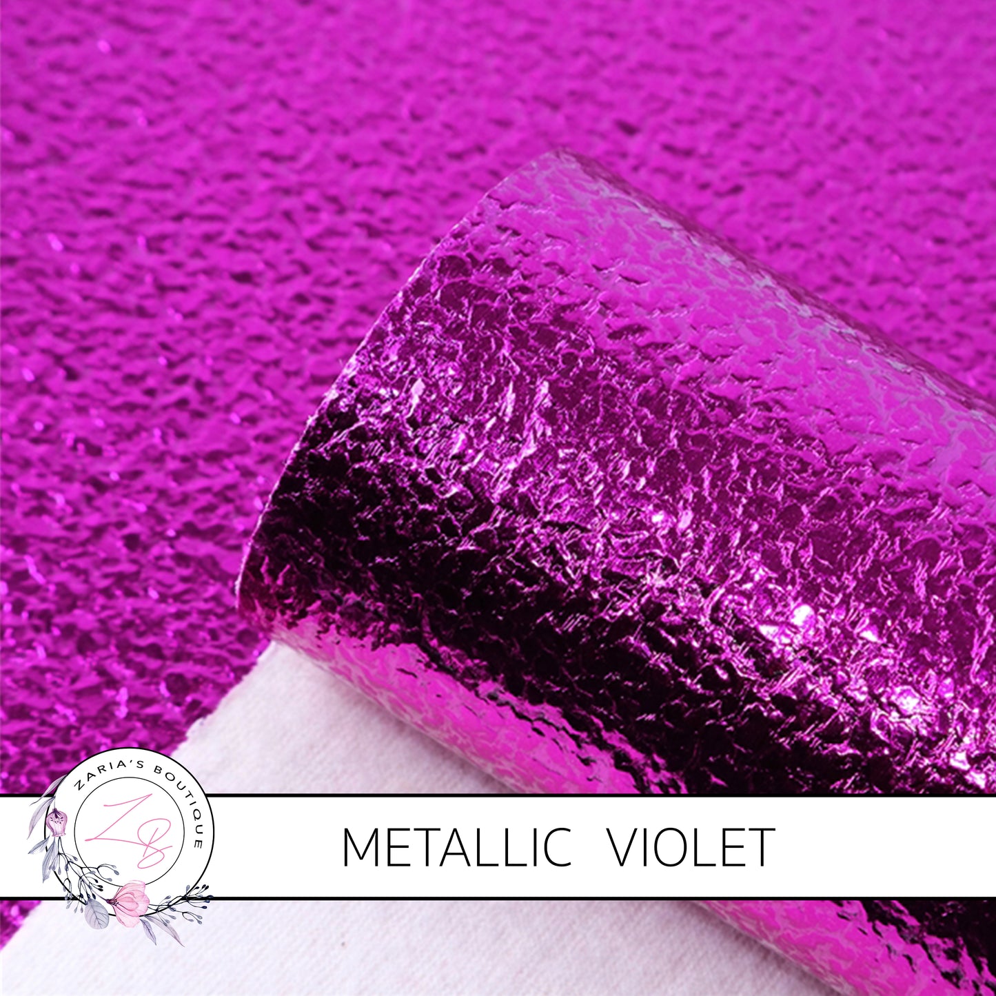 METALLIC ~ Violet Grain Faux Leather