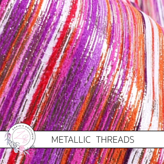 Metallic Threads ~ Rainbow Stripes ~ Forest Fruits