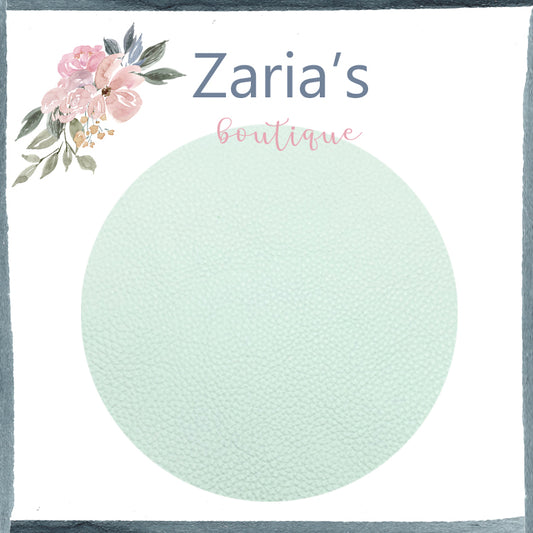 Pebble Grain | Mint Green Faux Leather Craft Fabric Sheets
