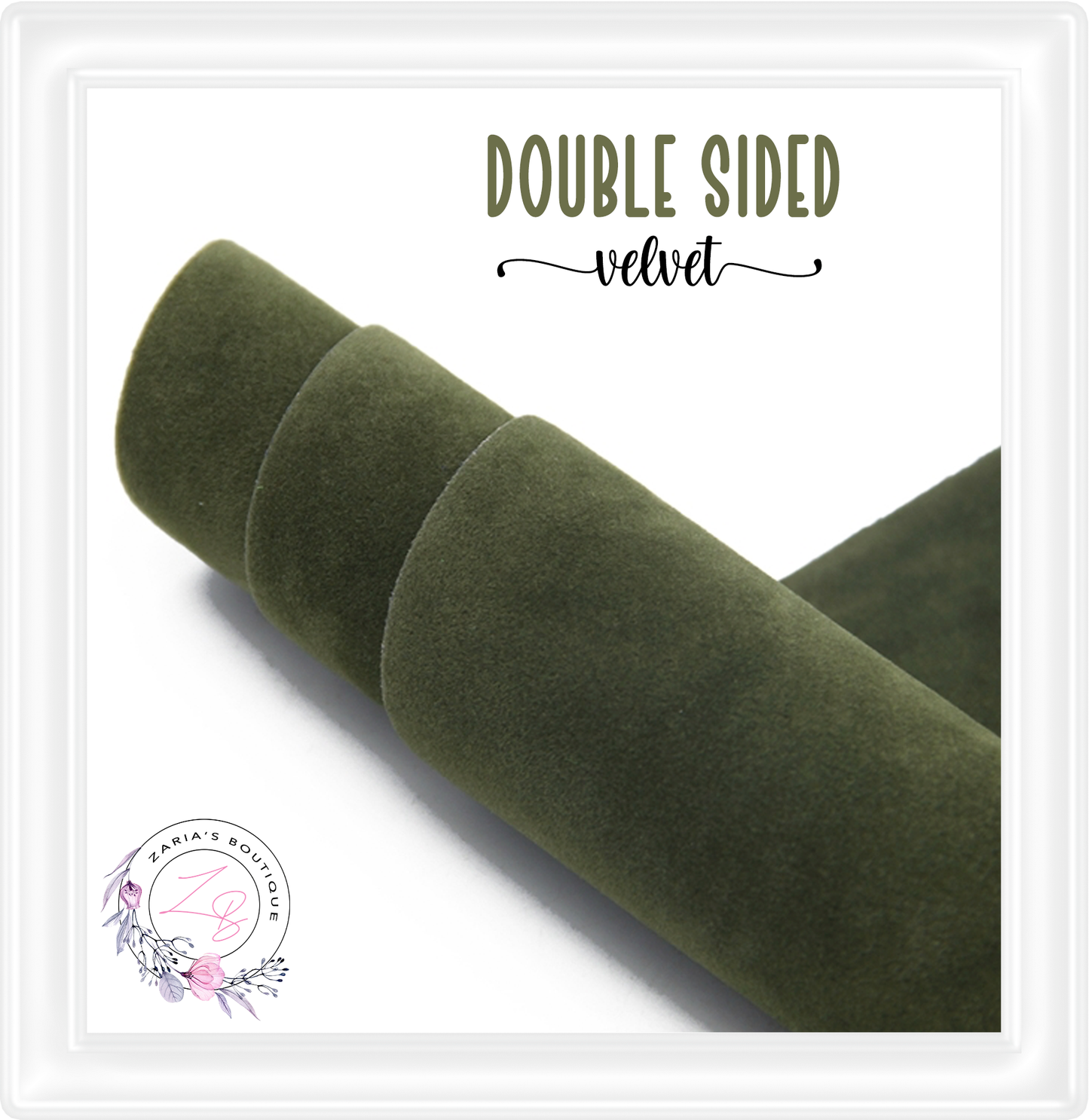 ⋅ Double-Sided Velvet ⋅ OLIVE GREEN ⋅ 0.88mm ⋅