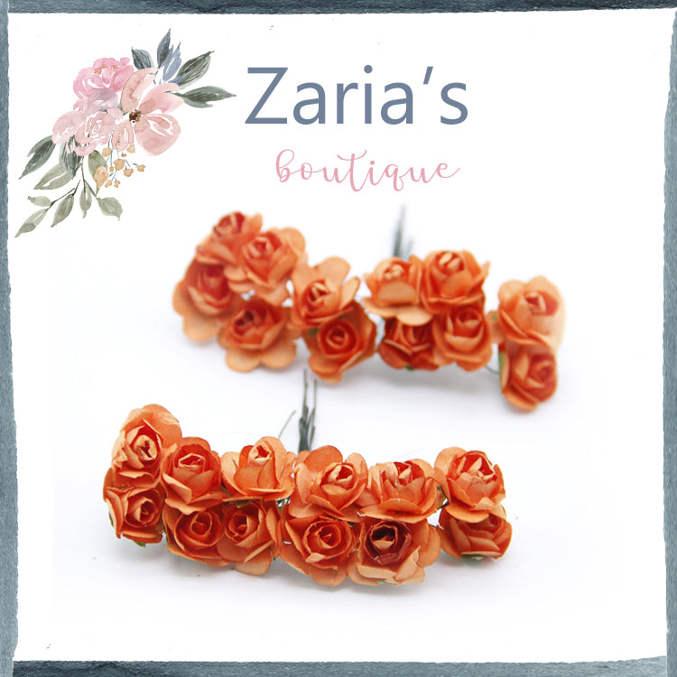 SALE Paper Flowers ~ 1.5cm ~ Chocolate Brown