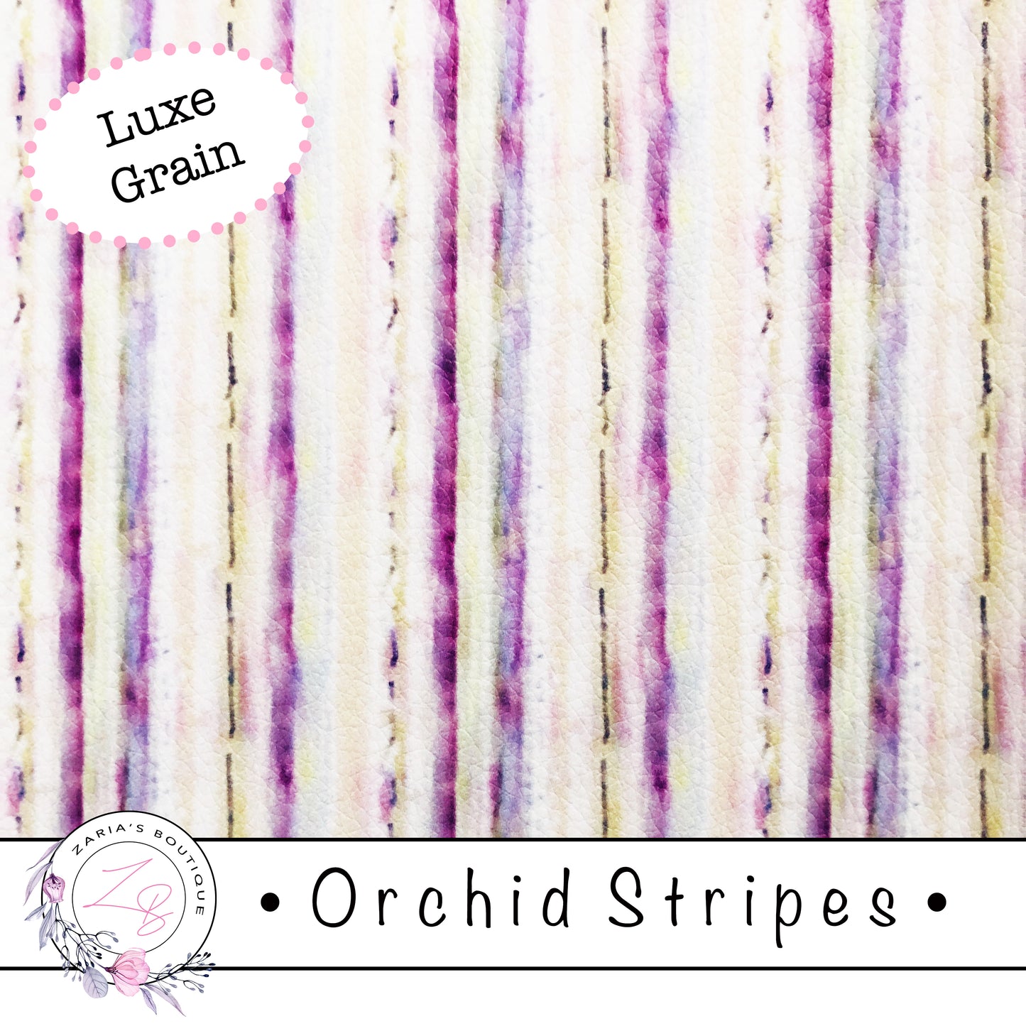 SALE ⋅ Orchid Stripes ⋅ Vegan Faux Leather ⋅