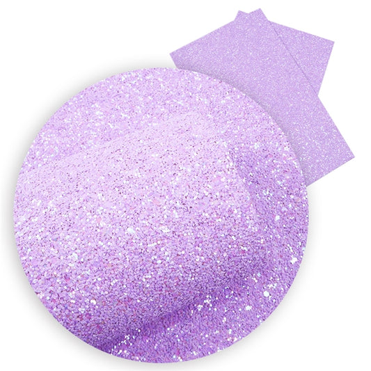 Orchid Purple ~ Chunky Glitter Faux Leather Fabric Sheets ~ 1.38mm