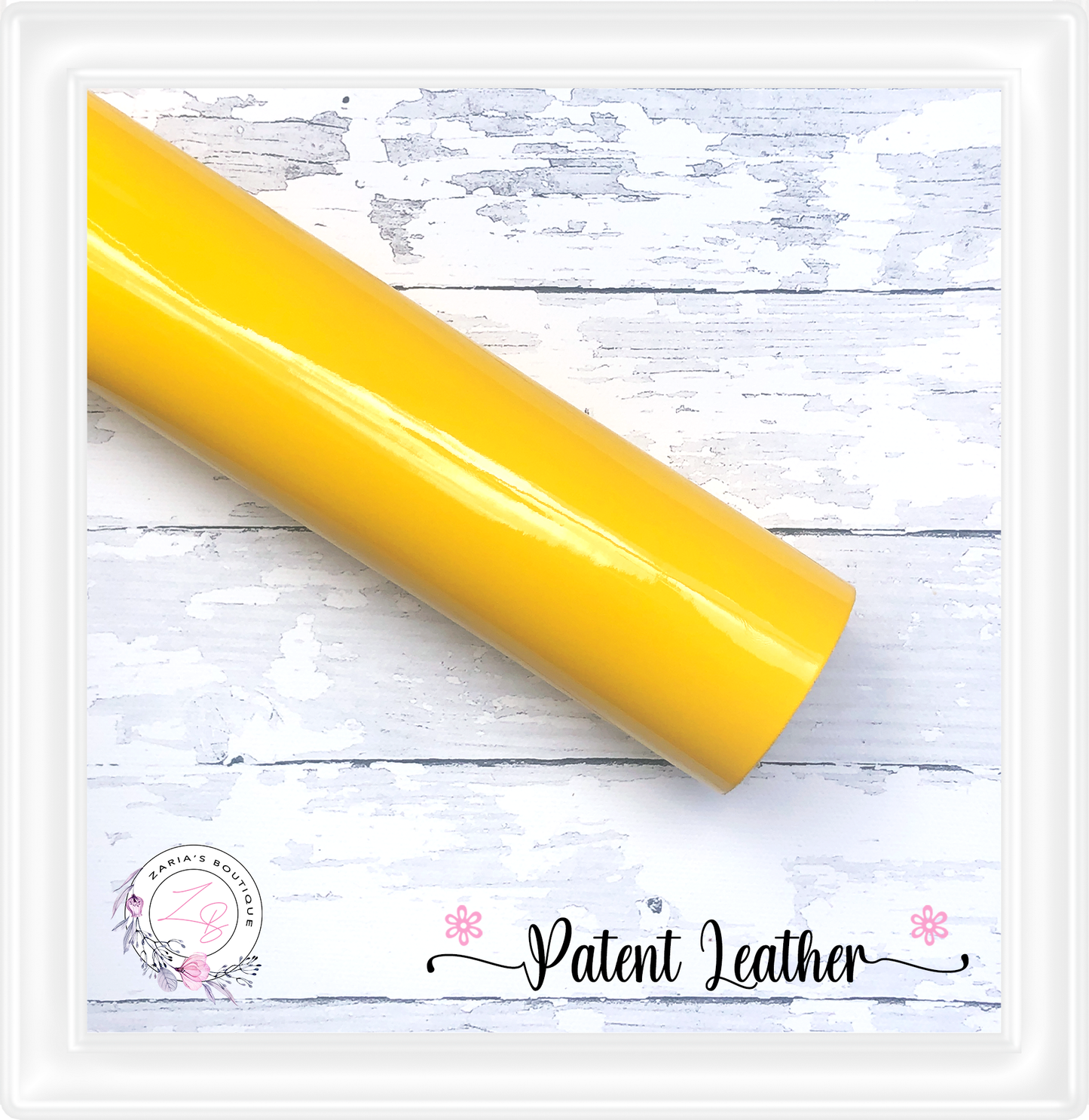 ⋅ Patent Leather ⋅ Smooth & Glossy Vegan PU Leatherette ⋅ Yellow ⋅
