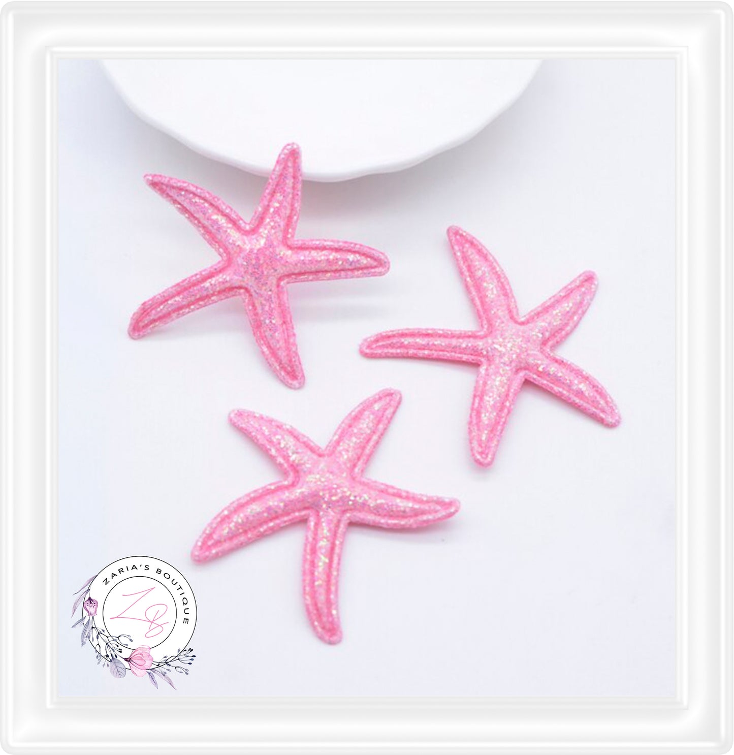 • Glitter Starfish • Bow & Mermaid Tiara Embellishments • 7 Colours •