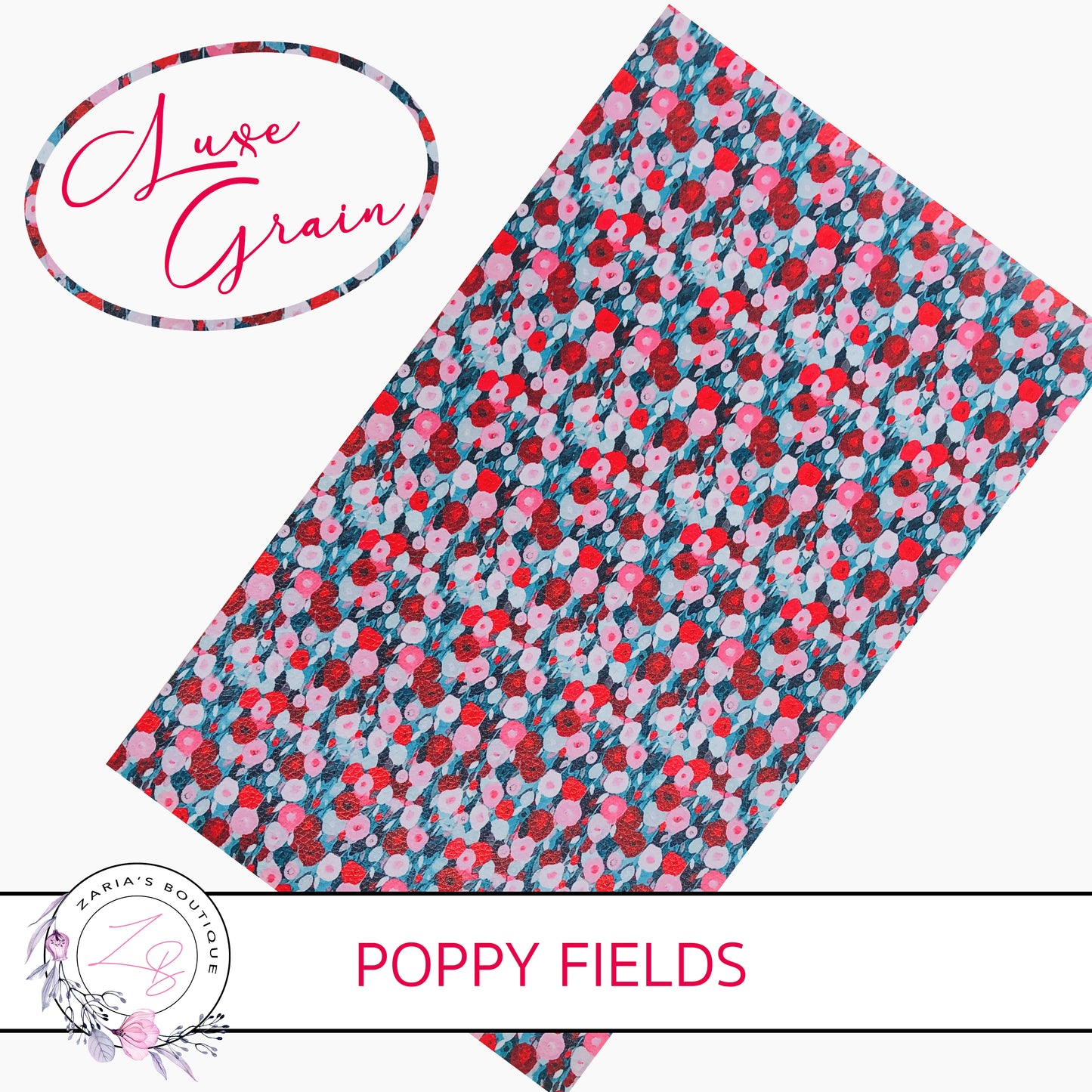 Poppy Fields ⋅ Luxe Grain Vegan Faux Leather
