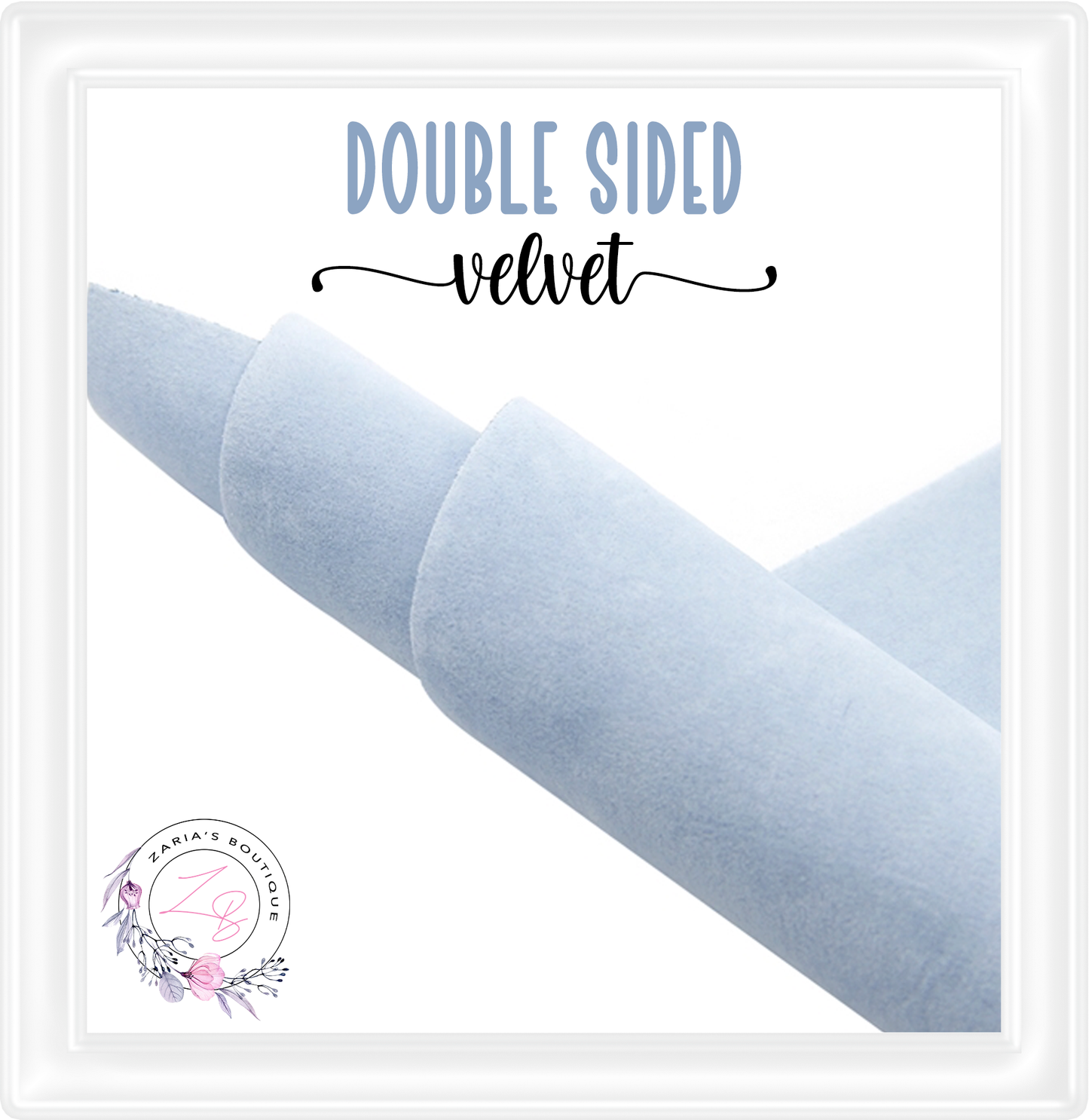 ⋅ Double-Sided Velvet ⋅ POWDER BLUE ⋅ 0.88mm ⋅