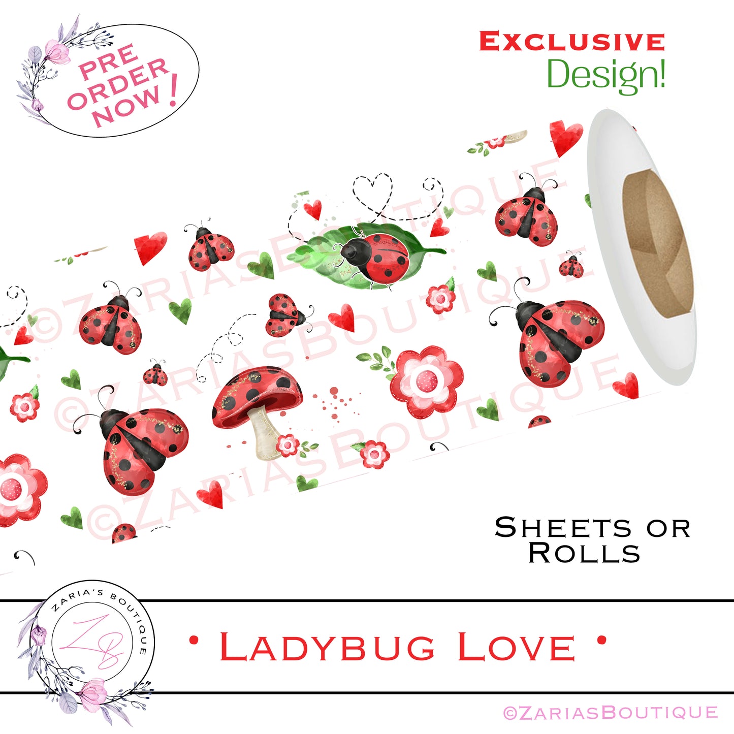 ⋅ Ladybugs ⋅ Embellishment ⋅ Flatback Resin ⋅ 2 Pieces ⋅