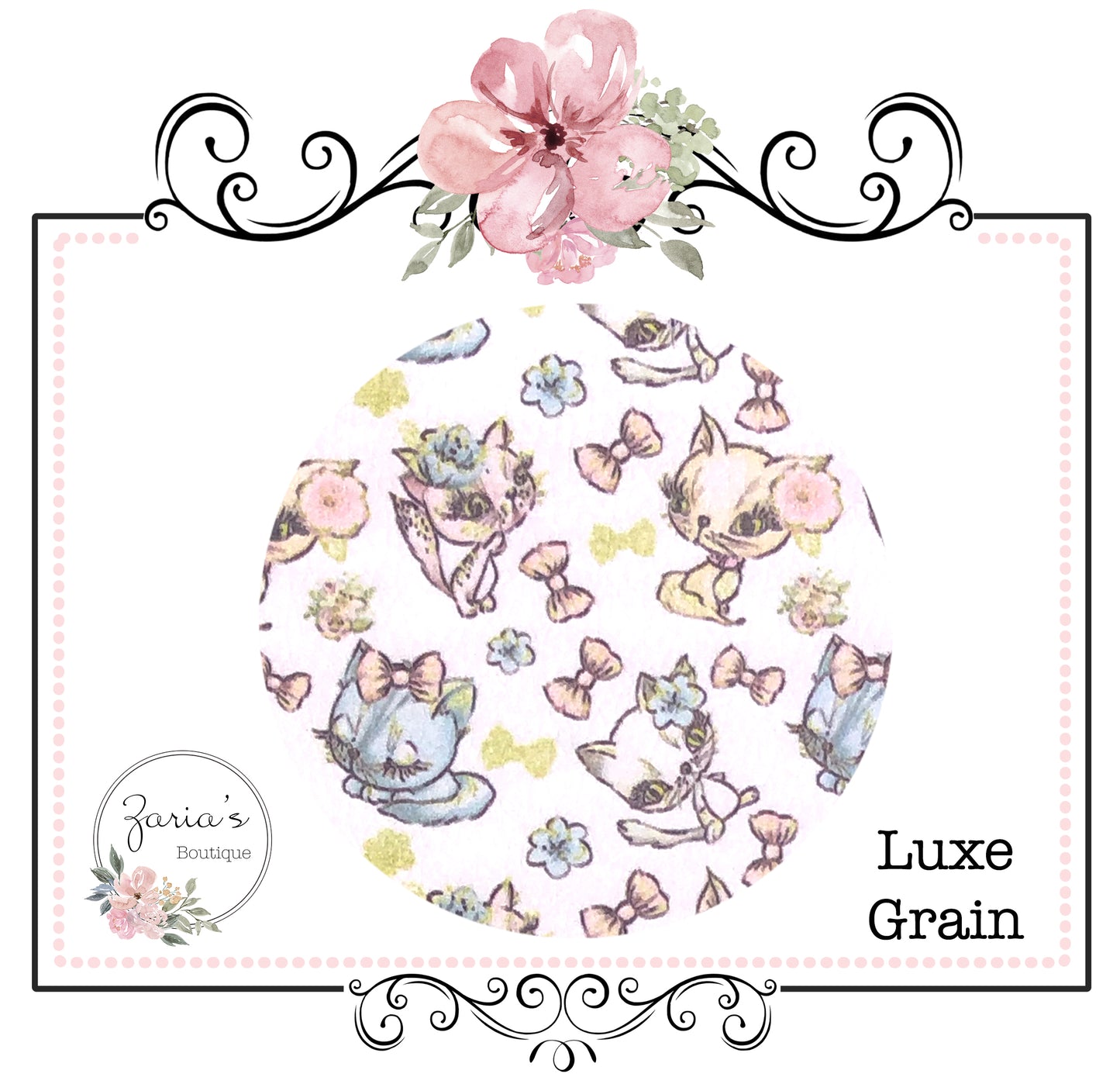 SALE Pretty Kitty ~ Custom Luxe Grain Faux Leather ~ 0.90mm