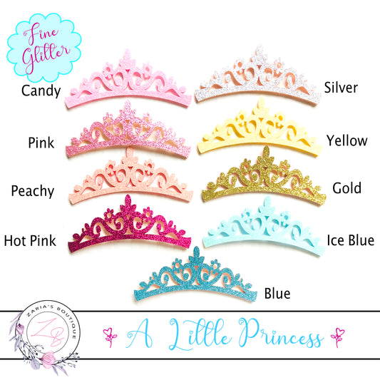 â‹… A Little Princess â‹… Fine Glitter Tiara Embellishment â‹… 9 Colours