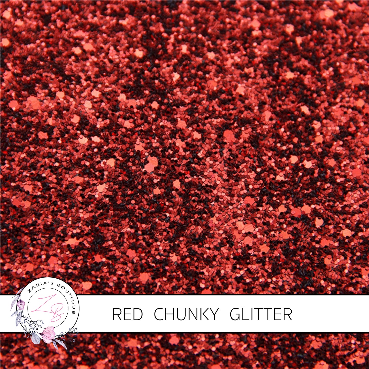 ⋅ Red Chunky Glitter ⋅ Canvas Backed ⋅ Premium Glitter ⋅
