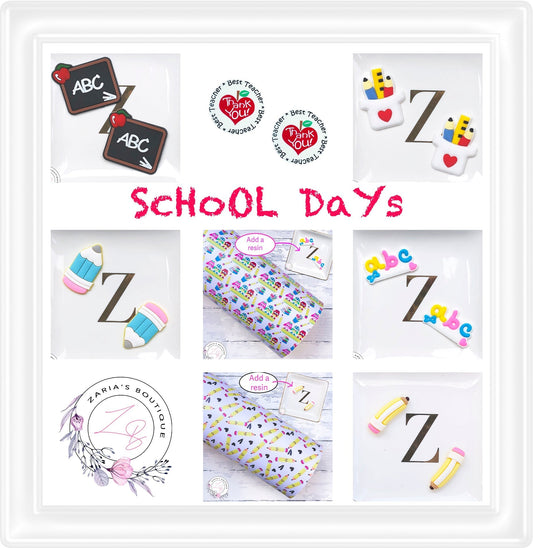 ⋅ Chalkboards ⋅ Flatback Resin Cabochon Embellishments ⋅ Pair ⋅