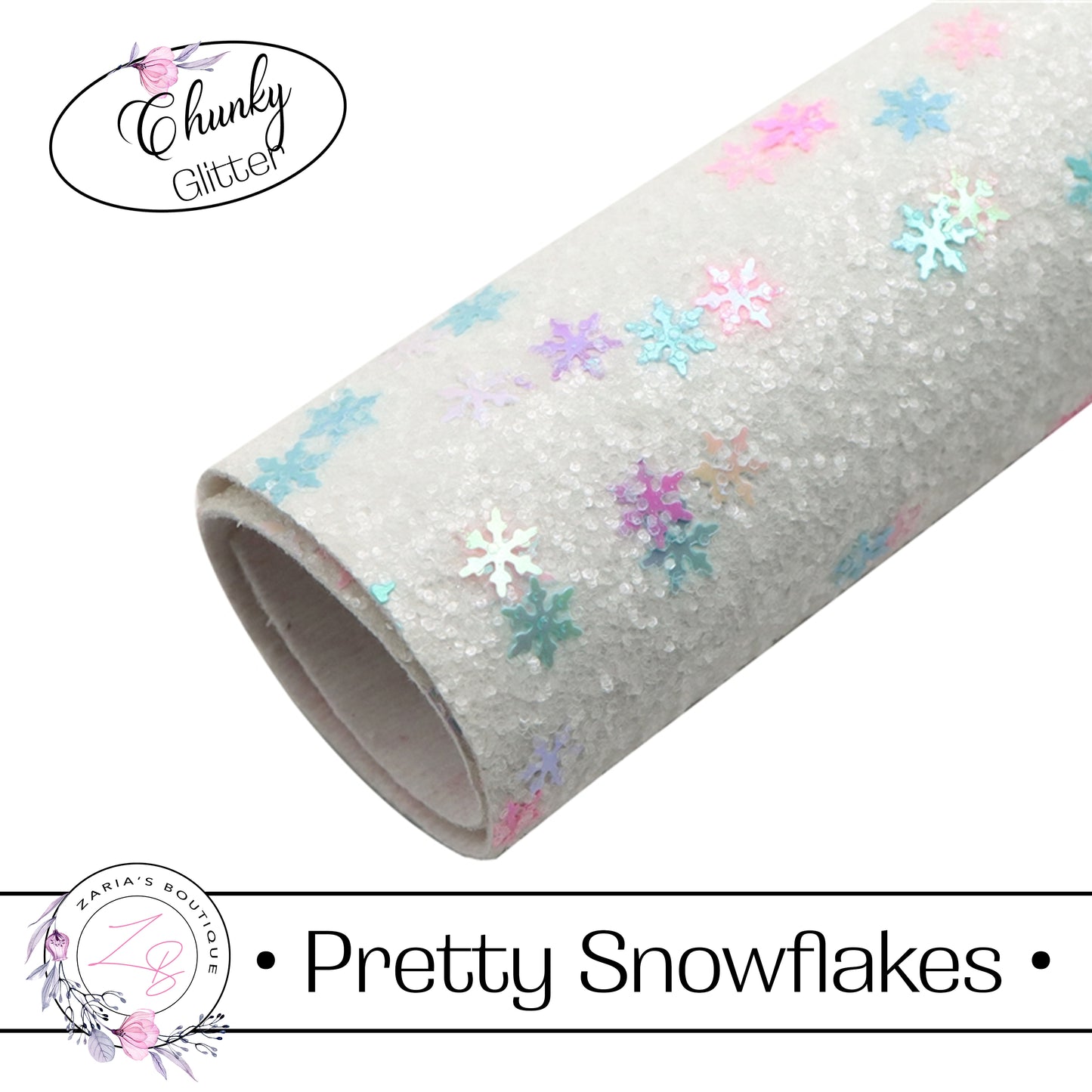 ⋅ Snowflakes ⋅ Embellished Chunky Glitter ⋅