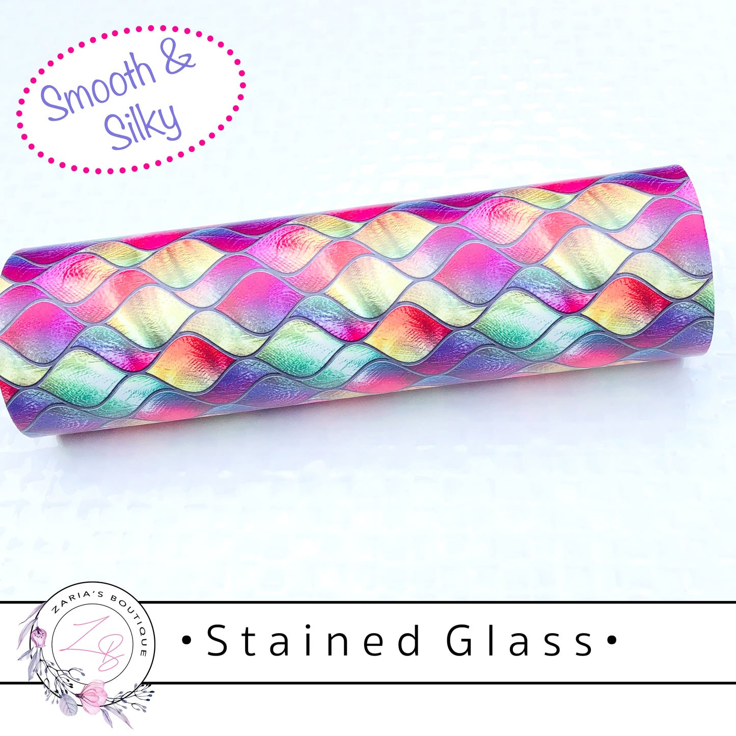 • Stained Glass • Silky Smooth Vegan Faux Leather •