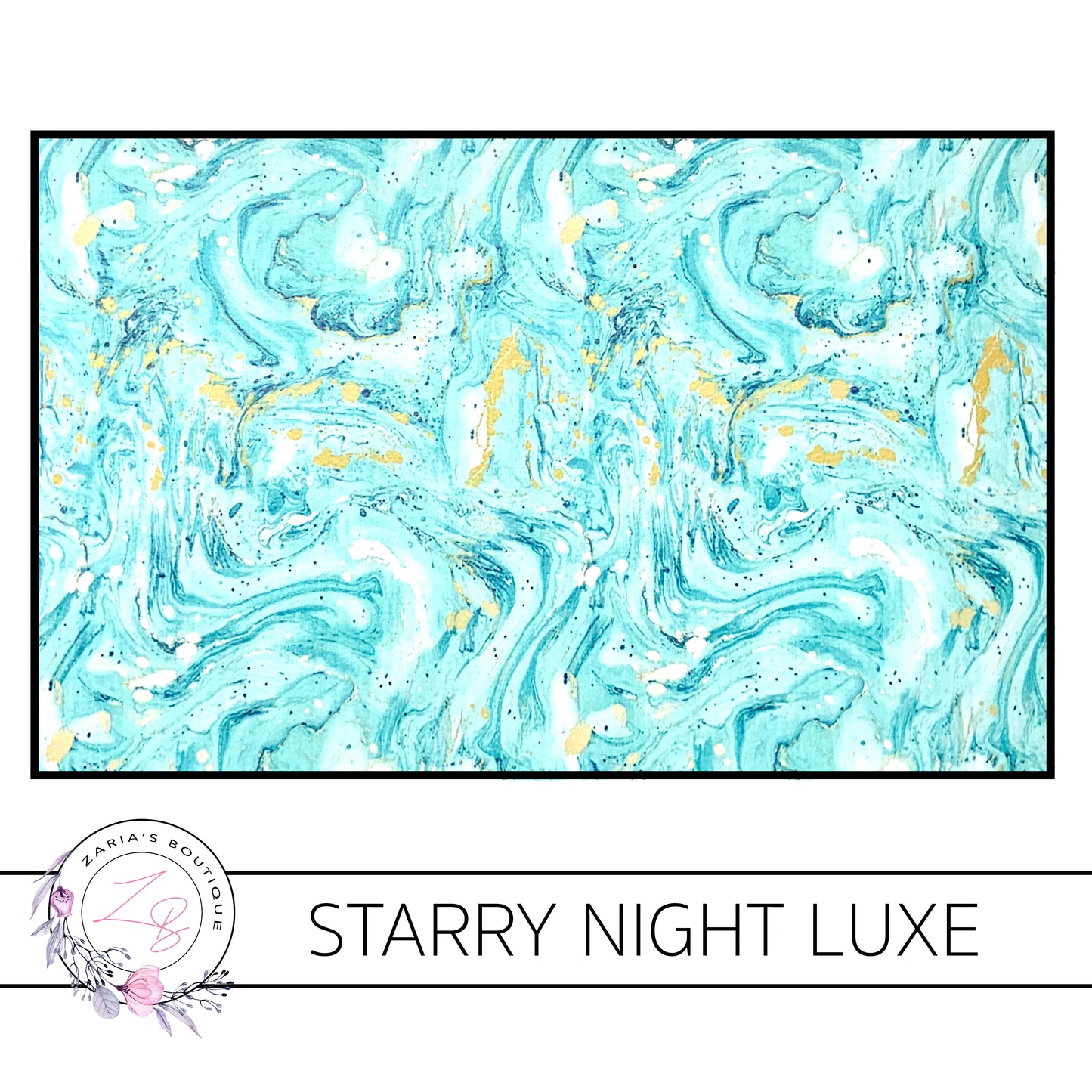 Starry Night ~ Aqua & Gold ~ Marbled Chunky Glitter ~ 1mm