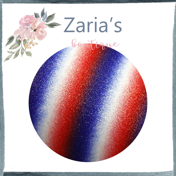 Red White & Blue ~ FINE GLITTER ~ Craft Faux Bow Leather ~ 0.53mm