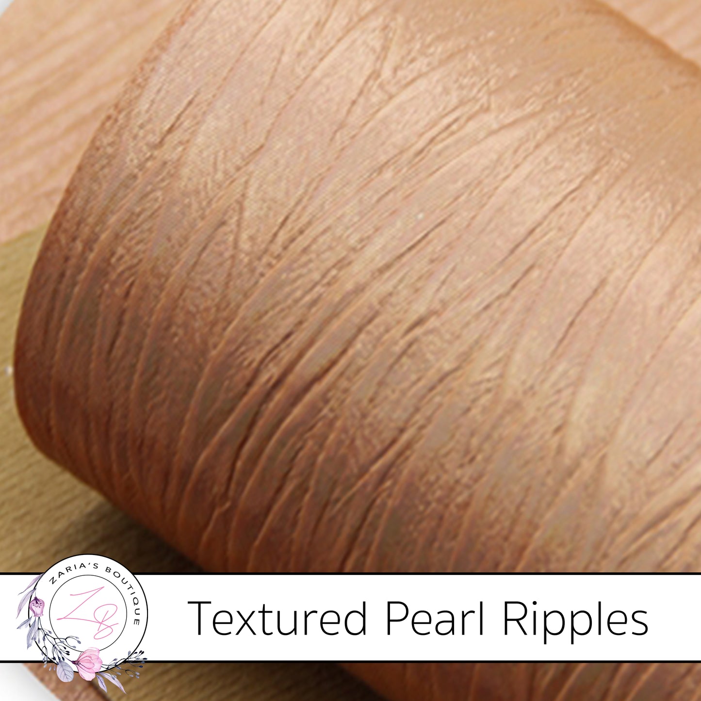 Ripples ~ Tan Brown Pearl Textured Faux Leather