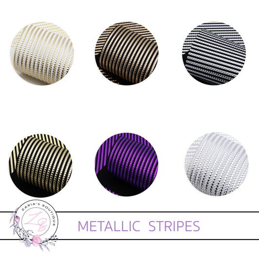 SALE Metallic Stripes ~ Vegan Faux Leather ~ 6 colours!