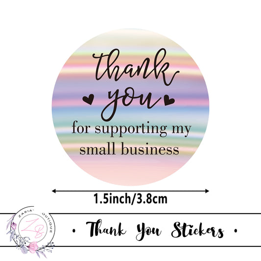 ⋅ Thank You Stickers ⋅ HOLOGRAPHIC ⋅ Small Business Packaging