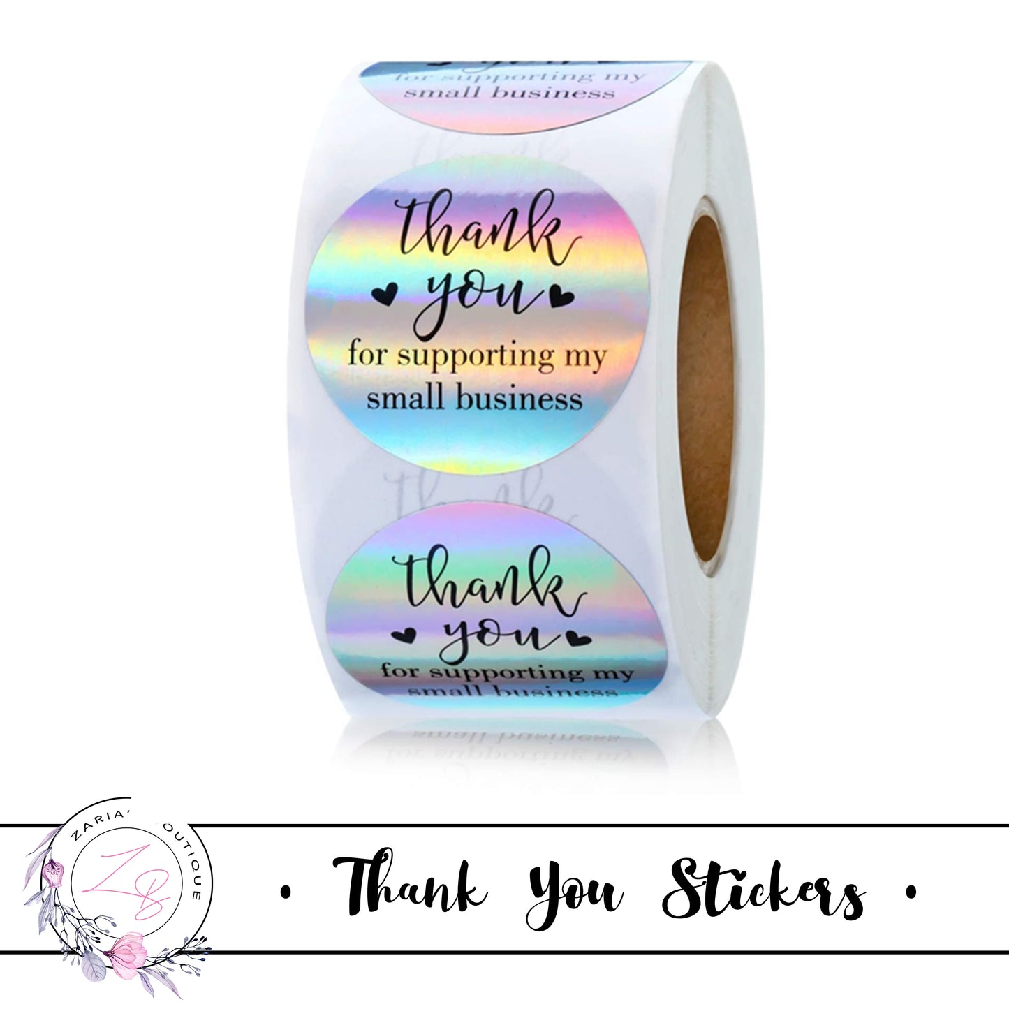 ⋅ Thank You Stickers ⋅ HOLOGRAPHIC ⋅ Small Business Packaging