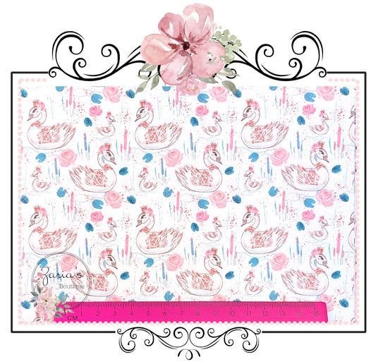 SALE ⋅ Swan Princess ⋅ Custom Luxe Grain Faux Leather