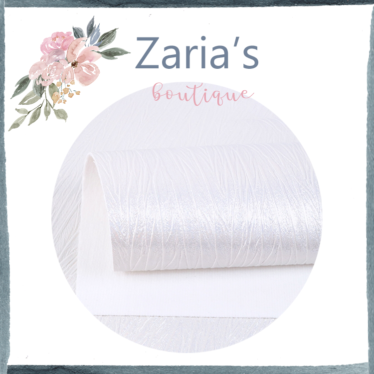 Ripples ~ Creamy Ivory Pearl Textured Faux Leather