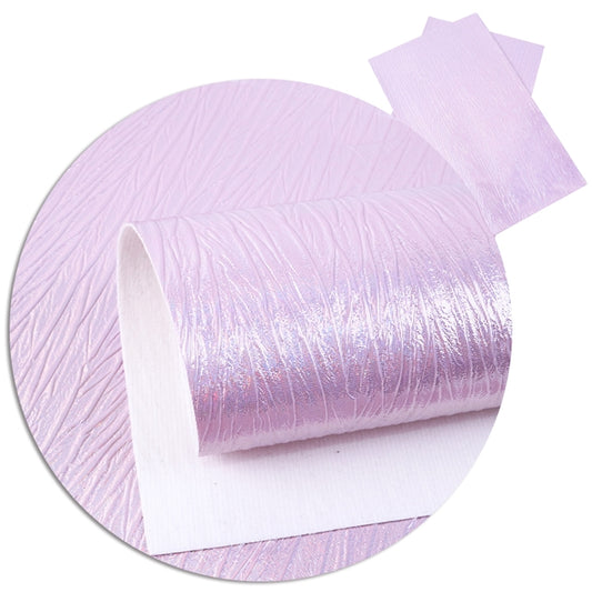 Ripples ~ Purple Mauve Pearl Textured Faux Leather
