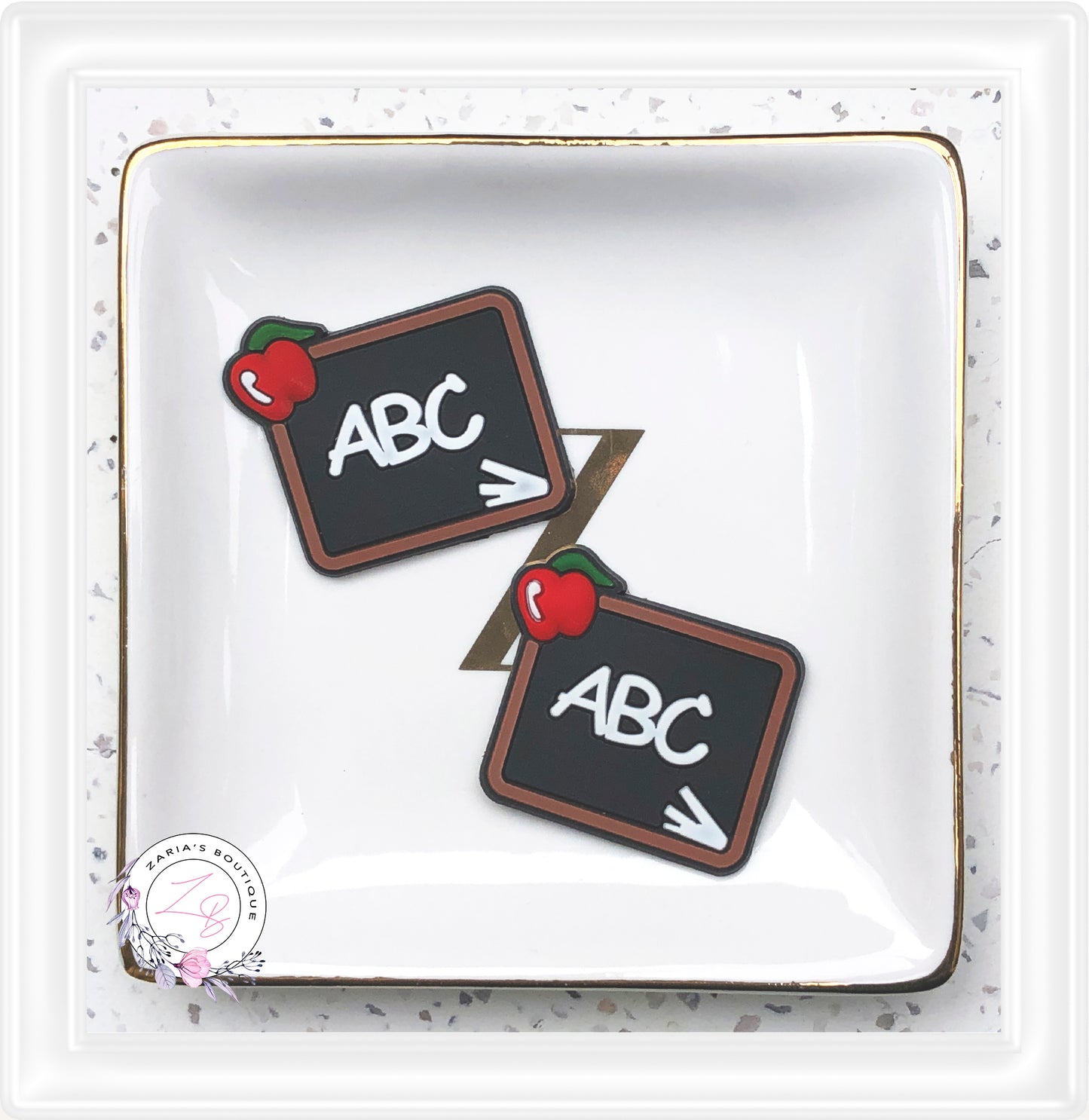 ⋅ Chalkboards ⋅ Flatback Resin Cabochon Embellishments ⋅ Pair ⋅